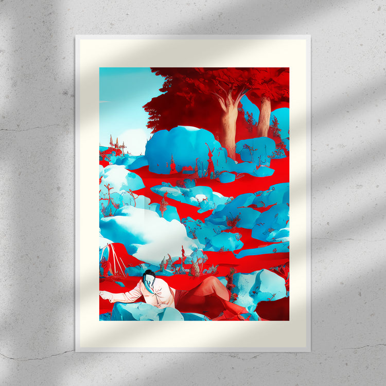 Großer Wolkengarten, Digitalprint, zeitgenössische Kunst, Fine Art, Surreal